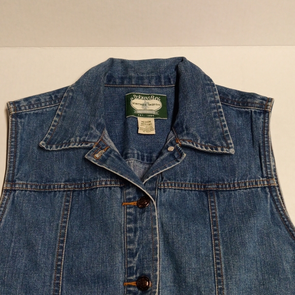 St. John's Bay Denim Vest with pockets - Picture 2 of 7
